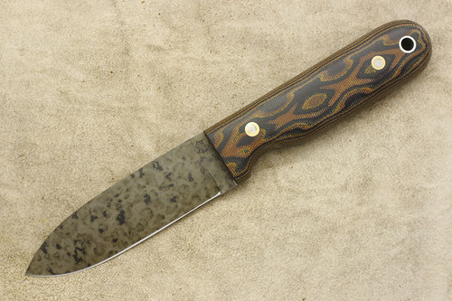 LT Wright Knives Bushcrafter HC - Convex Grind - Python Canvas Micarta