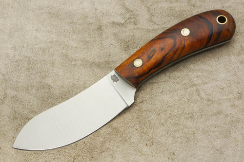 LT Wright Knives Camp MUK - Flat Grind - AEB-L Stainless Steel - Desert Ironwood Handle - Matte Finish - 1 / FREE Black Liners!