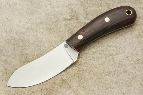 LT Wright Knives Camp MUK - Flat Grind - AEB-L Stainless Steel - Desert Ironwood Handle - Matte Finish - 5 / FREE Black Liners!