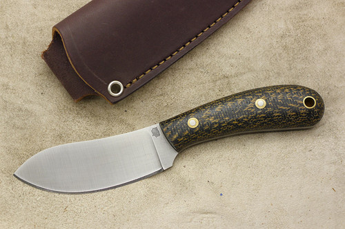 LT Wright Knives Camp MUK - Flat Grind - Herringbone Burlap - Matte Finish