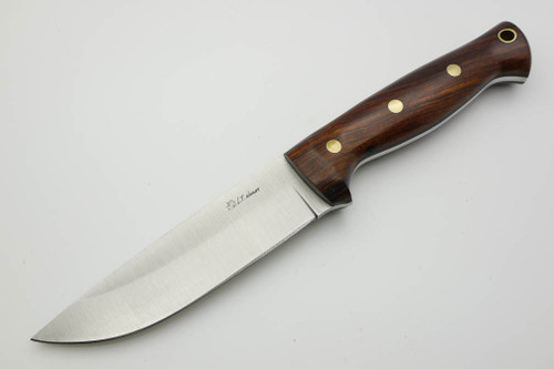 LT Wright Knives Forest Trail - CPM 3V Steel - Saber Grind - Desert Ironwood - Polished Finish - 5 / FREE Black Liners!