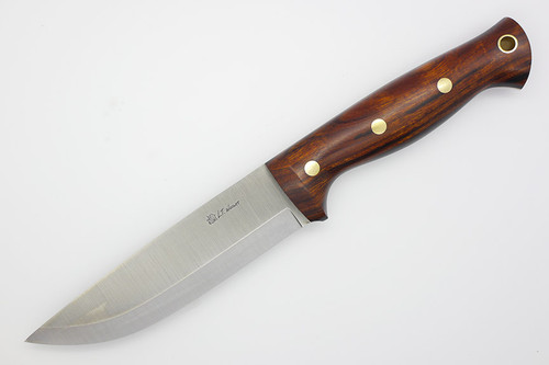 LT Wright Knives Forest Trail - CPM 3V Steel - Scandi Grind - Desert Ironwood Handle - 4 / FREE BLACK LINERS!
