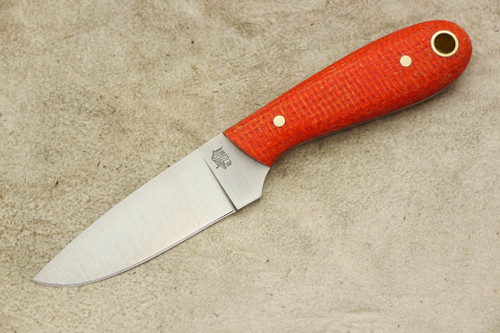 LT Wright Knives Frontier First - A2 Tool Steel - Flat Grind - Ruby Burlap - Matte Finish - .120 Thick Steel
