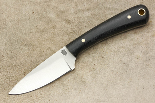 LT Wright Knives Frontier Valley - A2 Steel - Saber Grind - Black Canvas Micarta Handle - Matte Finish