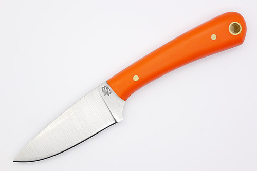 LT Wright Knives Frontier Valley - Flat Grind - Orange G10 Handle - Matte Finish