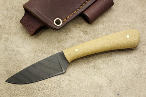 LT Wright Knives Frontier Valley - O1 Steel - Flat Grind - Snakeskin Micarta - Red Liners - FREE Special Patina Liners and Soft Case!