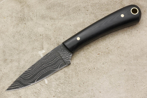LT Wright Knives Frontier Valley - USA Damascus - Flat Grind - Black G10 - Matte Finish / LIMITED EDITION / FREE SOFT CASE!