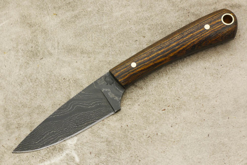 LT Wright Knives Frontier Valley - USA Damascus - Flat Grind - Bocote - 2 / LIMITED EDITION / FREE SOFT CASE! / FREE BLACK LINERS!