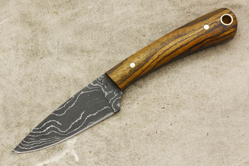 LT Wright Knives Frontier Valley - USA Damascus - Flat Grind - Bocote - 3 / LIMITED EDITION / FREE SOFT CASE! / FREE BLACK LINERS!