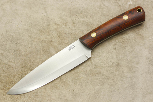 LT Wright Knives Gary Wines Bushcraft Hunter - Scandi Grind - Desert Ironwood / FREE Black Liners! - 5