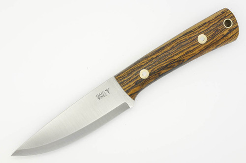 LT Wright Knives Gary Wines Bushcrafter - Scandi Grind - Bocote Handle - Black Liners - Matte - 4