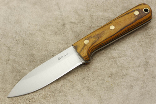 LT Wright Knives Genesis - Saber Grind - Bocote - Brass Corby Bolts - 2 / FREE Black Liners!