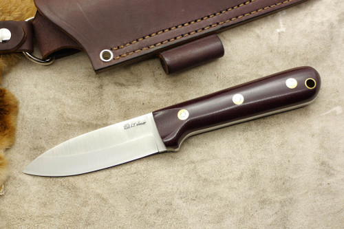 LT Wright Knives Genesis - Saber Grind - Double Red Micarta - White Liners