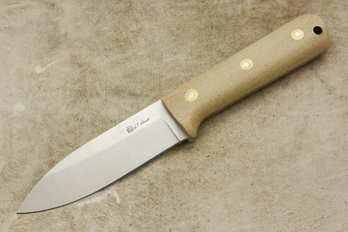 LT Wright Knives Genesis - Saber Grind - Snakeskin Micarta - Matte Finish
