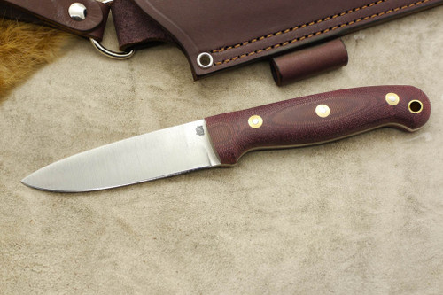 LT Wright Knives GNS - AEB-L Steel - Convex Grind - Double Red Canvas Micarta