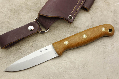 LT Wright Knives GNS - AEB-L Steel - Saber Grind - Natural Canvas Micarta - Matte Finish