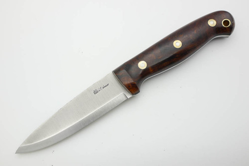 LT Wright Knives GNS - CPM 3V Steel - Scandi Grind - Desert Ironwood Handle - 3 / FREE Black Liners!