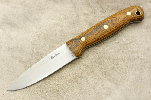 LT Wright Knives GNS - O1 Tool Steel - Saber Grind - Bocote Handle - Brass Corby Bolts - Matte Finish / FREE BLACK LINERS! - 4