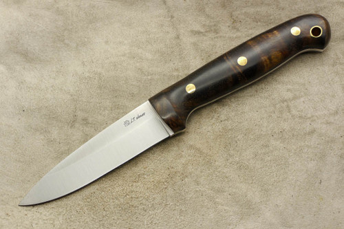 LT Wright Knives GNS - O1 Tool Steel - Saber Grind - Koa Handle - Brass Corby Bolts - Polished Finish / FREE BLACK LINERS! - 3