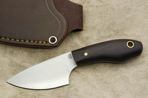 LT Wright Knives JX3 - Convex Grind - Double Brown Canvas Micarta - Matte Finish