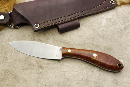 LT Wright Knives Large Northern Hunter - AEB-L Steel - Flat Grind - Desert Ironwood - 9