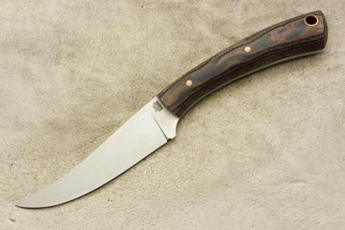 LT Wright Knives Large Swoop - Flat Grind - Python Canvas Micarta Handle - Matte Finish