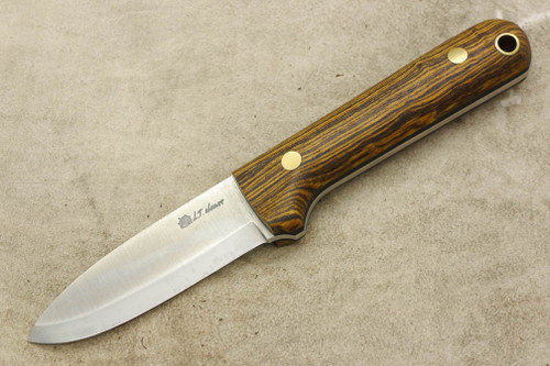 LT Wright Knives Next Gen - Scandi Grind - A2 Steel - Bocote Handle - Brass Corby Bolts / FREE Black Liners! - 1