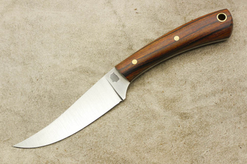 LT Wright Knives Small Swoop - Desert Ironwood Handle - Black Liners - Matte Finish - 2