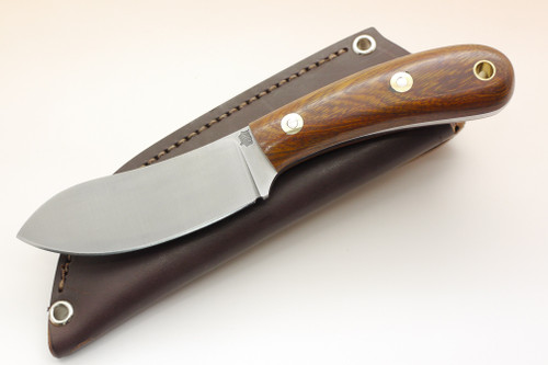 LT Wright Knives: Camp MUK (Flat Grind) Fixed Blade Knife w/ Desert Ironwood Handle - 4