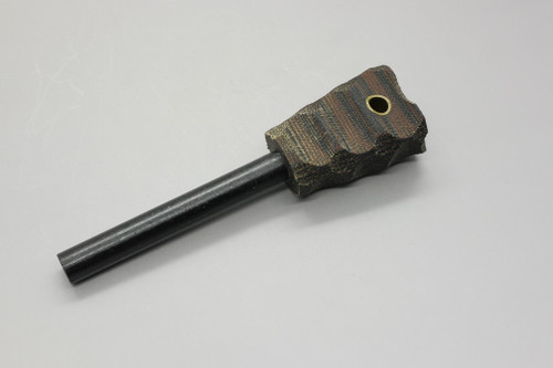 LT Wright Knives: Firesteel w/ Green & Black Canvas Micarta Handle - Mountain Texture