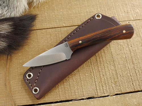 LT Wright Knives: Frontier Valley (Saber Grind) Fixed Blade Camping Knife w/ Desert Ironwood Handle - 3
