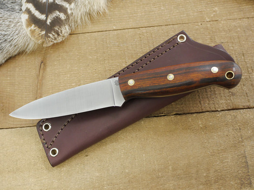 LT Wright Knives: JET (Flat Grind) Fixed Blade Knife w/ Desert Ironwood Handle - 3