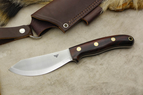 LT Wright Knives: JX2 Jessmuk (Scandi Grind) Fixed Blade Knife w/ Cocobolo Handle - 3