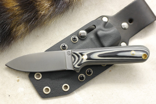 LT Wright Knives: Next Gen (Flat Grind) Fixed Blade Knife w/ Midnight Tiger G10 Handle - Kydex Sheath