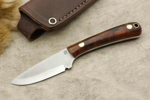 LT Wright Knives: Small Workhorse (Scandi Grind) Fixed Blade Knife w/ Desert Ironwood Handle - 3