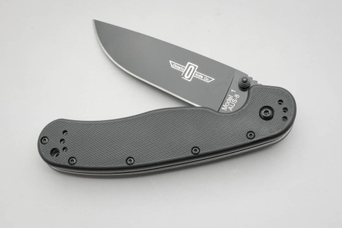 Ontario RAT Model 1 Folding Knife, 3.6" Stainless Black Blade, Black Nylon Handle - 8846BP