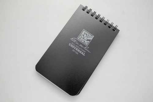 RIR-B 3x5 Rite In The Rain Spiral Top All Weather Survival Notebook - BLACK