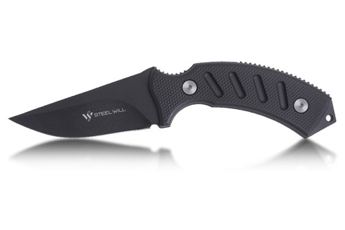 Steel Will Knives Censor 1332 Fixed Blade - Fiberglass Reinforced Nylon Handle - Black 3.54" Blade