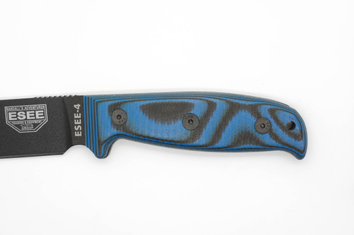 TKC: EXTENDED G10 Handle for ESEE 4 - Blue & Black, 2X2