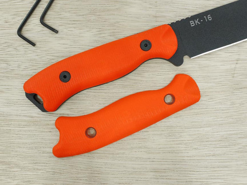 TKC: G10 Handle for Becker BK15, 16, 17, 18 - Blaze Orange TKC: G10 Handle for Becker BK15, 16, 17, 18 - Blaze Orange