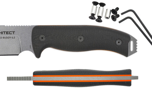 TKC G10 Handle for AK 5.5/6.5/8 and ESEE 5/6 - Black w/ Orange Liner