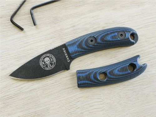 TKC: G10 Handle for ESEE Candiru - Blue & Black, 2X2