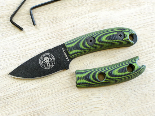 TKC: G10 Handle for ESEE Candiru - Neon Green & Black