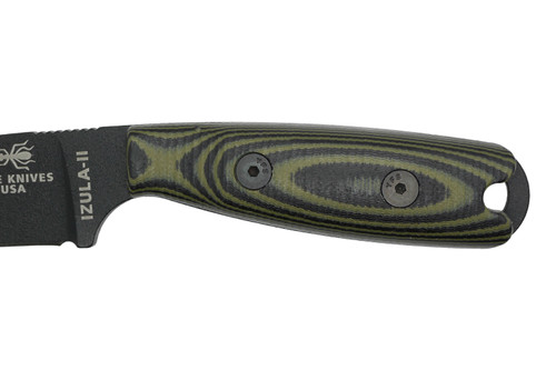 TKC: G10 Handle for ESEE Izula 2 - Green & Black, 2X2