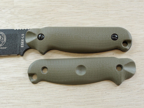 TKC: G10 Handle for ESEE Laser Strike - Ranger Green