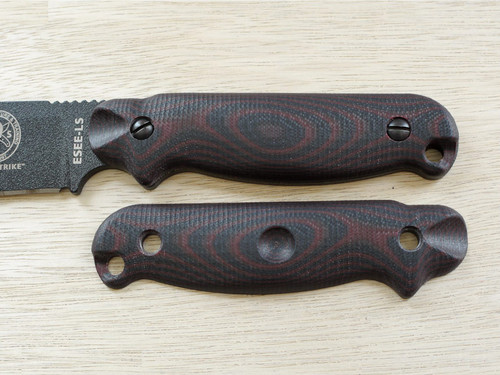 TKC: G10 Handle for ESEE Laser Strike - Red & Black, 2X2