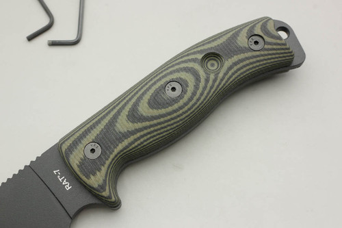 TKC: G10 Handle for Ontario RAT-5 / RAT-7 - Green & Black