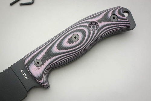 TKC: G10 Handle for Ontario RAT-5 / RAT-7 - Lavender & Black