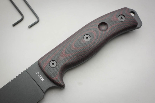 TKC: G10 Handle for Ontario RAT-5 /  RAT-6 / RAT-7 - Red & Black