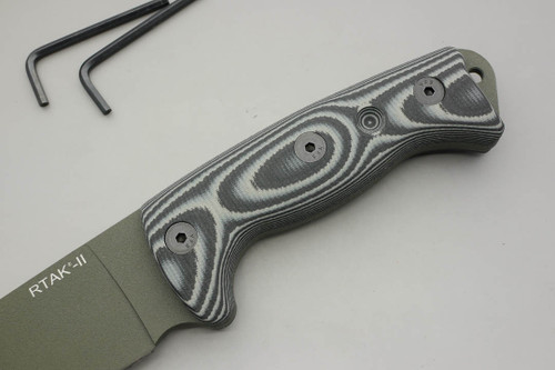 TKC: G10 Handle for Ontario RTAK II - Midnite Tiger, 2X2